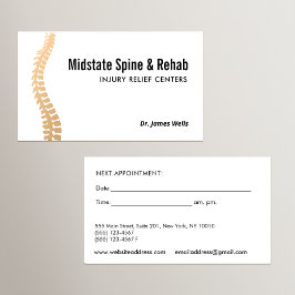 Chiropraktic Chiropractor Möte påminnelse Buss Visitkort