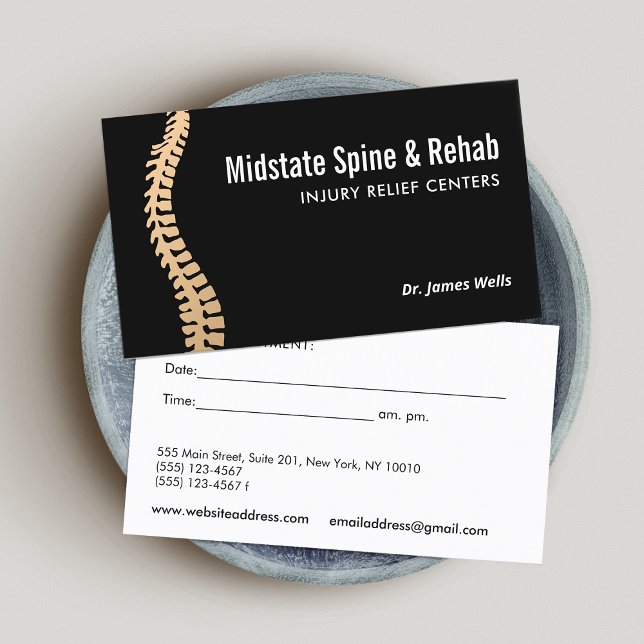 Chiropraktic Chiropractor Möte påminnelse Buss Visitkort (Skapare uppladdad)