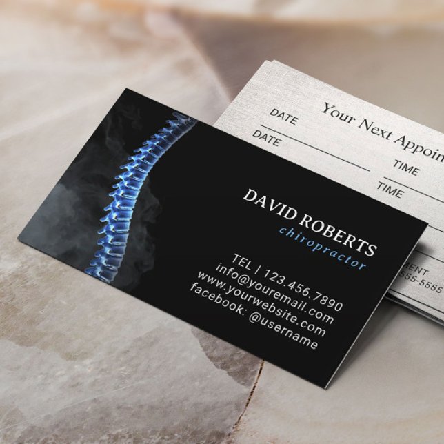 Chiropraktic Chiropractor Röntgenjustering Tidsbeställning Kort (Skapare uppladdad)