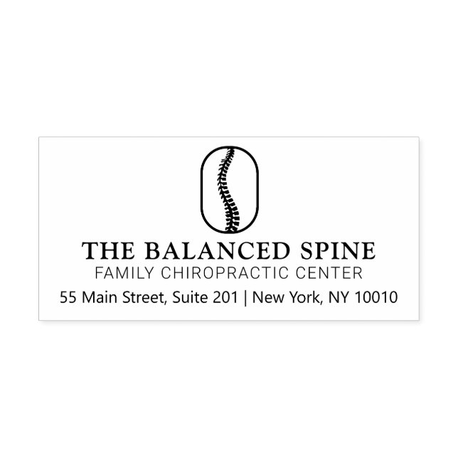 Chiropraktic Chiropractor Rubber Frimärke Stämpel (Tryck)