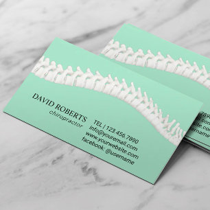 Chiropraktic Chiropractor Therapist Mint Tidsbeställning Kort