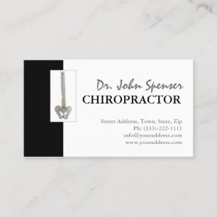 Chiropraktic Chiropractor Vertebrae Medical Card Visitkort