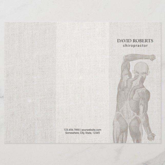 Chiropraktic Chiroprator- massageterapi Trifold (Framsida)