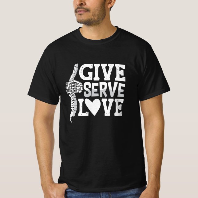 Chiropraktic Ge  Kärlek Chiropractor T Shirt (Framsida)