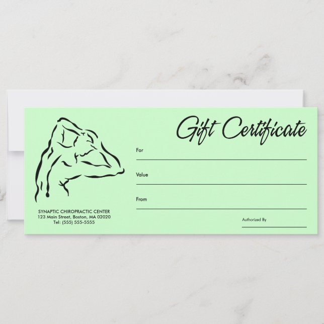 Chiropraktic Gift-certifikat (Framsida)