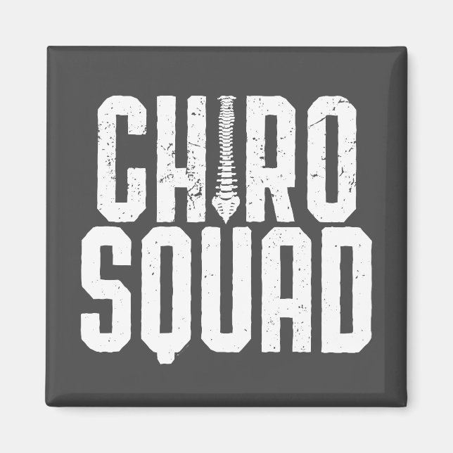 Chiropraktic Gift, Chiropractor Gift, Chiro Squad Magnet (Framsidan)