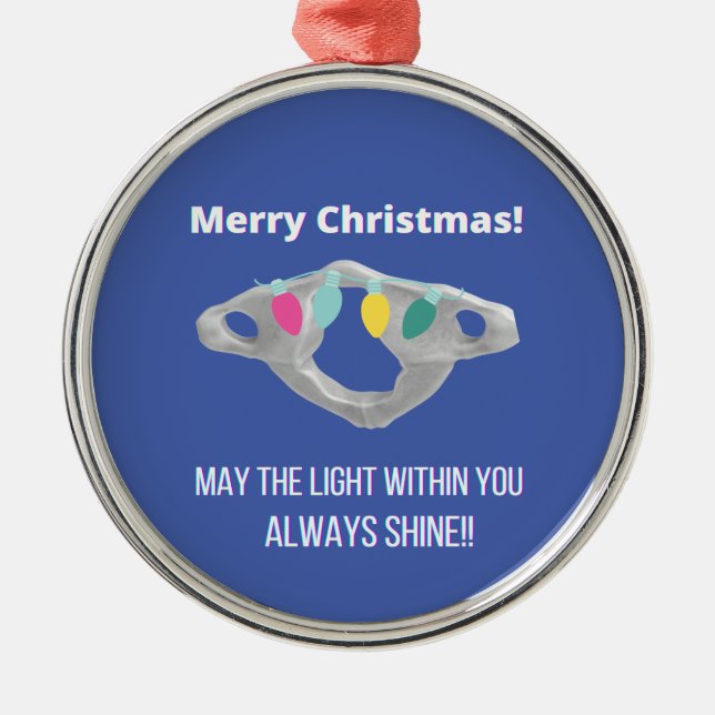 Chiropraktic God jul! Julgransprydnad Metall (Framsidan)