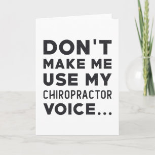 Chiropraktic gör mig inte Använda till min Chiropr Kort
