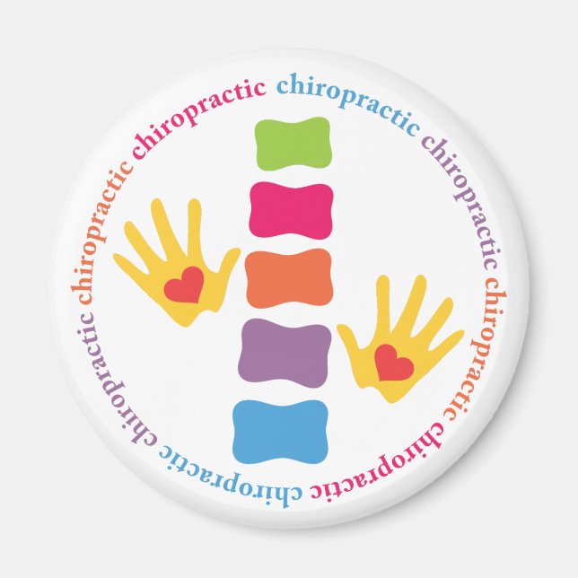 Chiropraktic Händer och Spine Magnet (Framsidan)