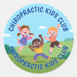 Chiropraktic Kids Klubb Classic Round Sticker Runt Klistermärke