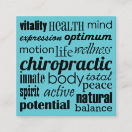 Chiropraktic Ord Collage Chiropraktic Fyrkantigt Visitkort