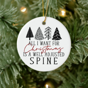 Chiropraktic Ornament, Chiropraktic jul. Julgransprydnad Keramik