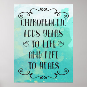 Chiropraktic Poster liv till år 18 x 24