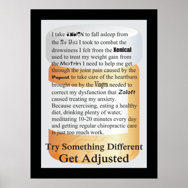 Chiropraktic Prova något annat Poster (Framsidan)