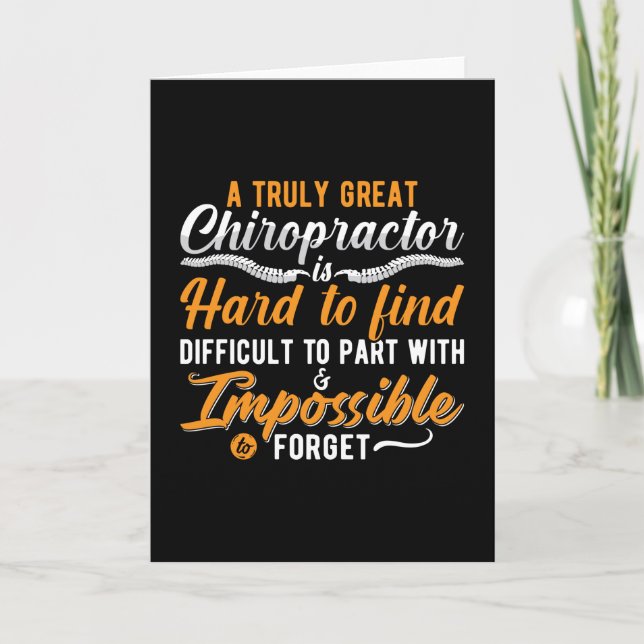 Chiropraktic Spine Chiro Truly Underbar Chiropract Kort (Framsida)