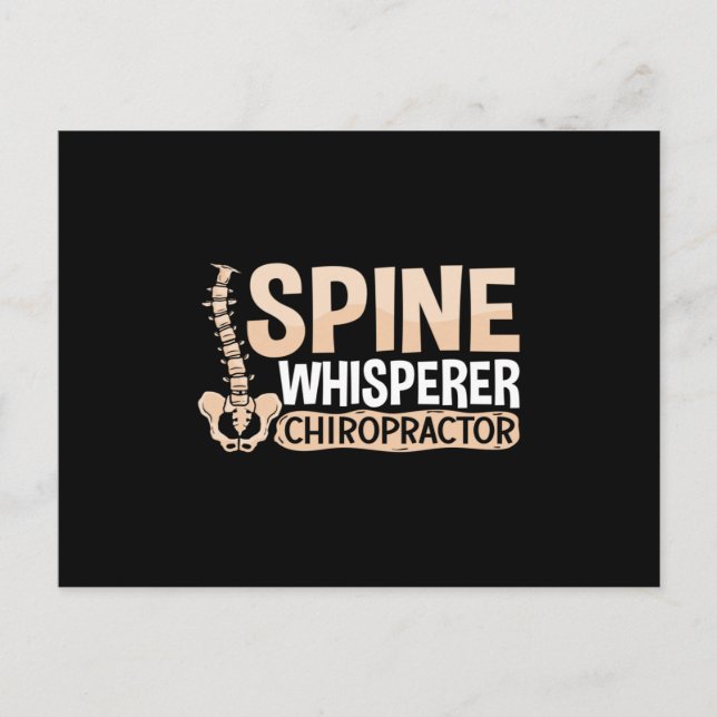 Chiropraktic Spine Whisperer Chiropractor Chiro Vykort (Framsida)