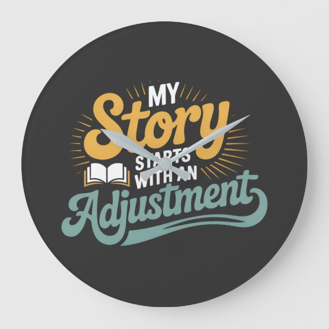 Chiropraktic Student Motivation Spine Quote Stor Klocka (Framsida)