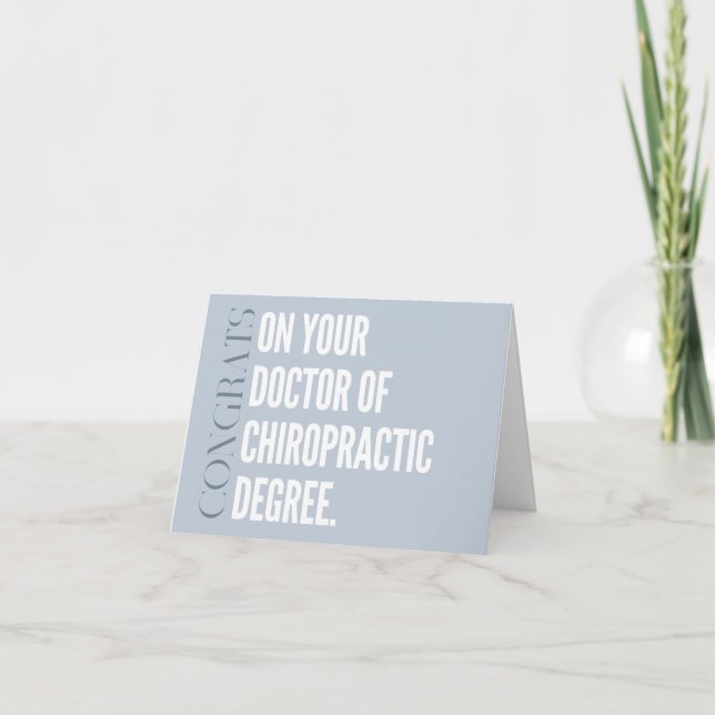 Chiropraktic Studenten Card, Chiropractor Kort (Framsida)
