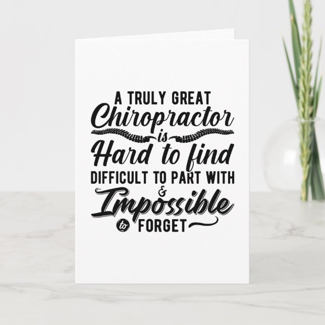 Chiropraktic Truly Underbar Chiropractor Spine Chi Kort (Framsida)