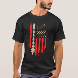 Chiropraktic USA flagga Chiropractor Spine Surgeon T Shirt