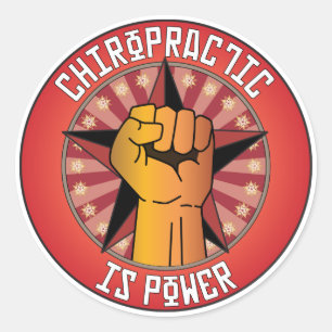 Chiropraktik är makt runt klistermärke