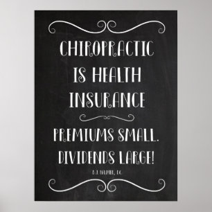 Chiropraktik är sjukförsäkring 18 x 24 Poster