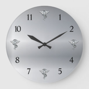 Chiropraktik Emblem Chiropractor Large Clock Stor Klocka