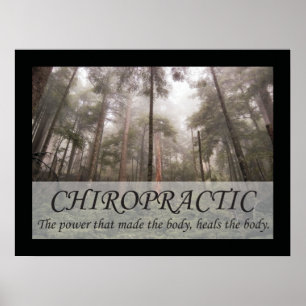 Chiropraktik Heals the body Quotes Ord Poster