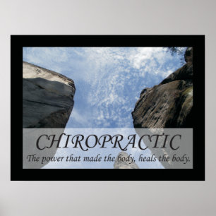 Chiropraktik Heals the body Quotes Ord Poster