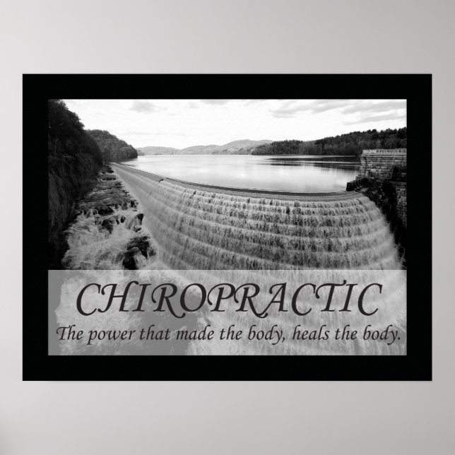 Chiropraktik Heals the body Quotes Ord Poster (Framsidan)