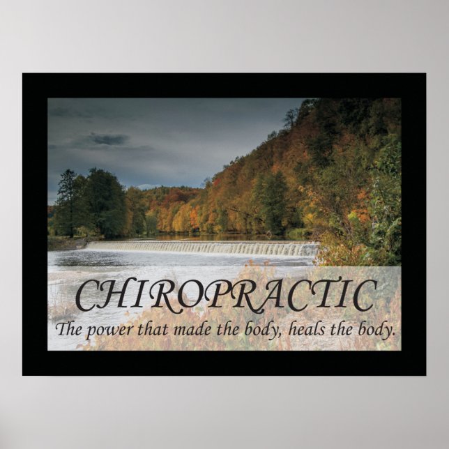 Chiropraktik Heals the body Quotes Ord Poster (Framsidan)