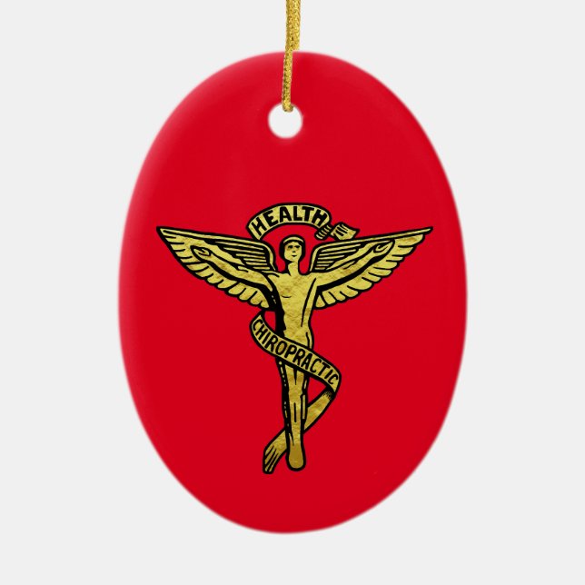 Chiropraktik Medicinsk symbol Jul Ornament (Framsidan)