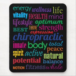 Chiropraktik Ord Collage Mousepad Musmatta