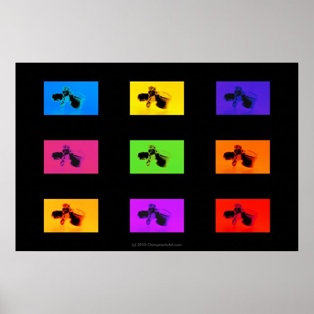 Chiropraktik Poster: Lumbar Vertebrae Funk Poster (Framsidan)