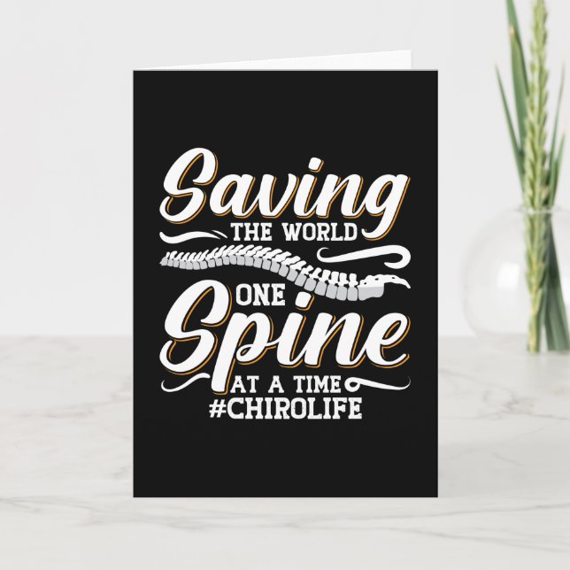 Chiropraktik som räddar World Spine Chiropractor Kort (Framsida)