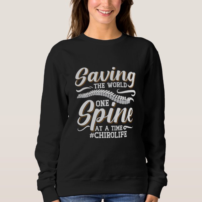 Chiropraktik som räddar World Spine Chiropractor T Shirt (Framsida)