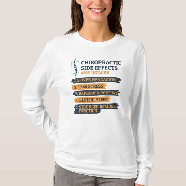 Chiropraktika Biverkningar Chiropraktor T Shirt (Framsida)