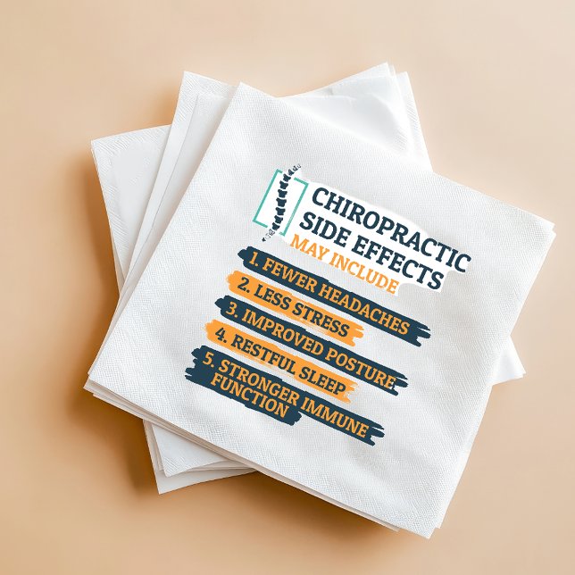 Chiropraktiska biverkningar Funny Chiroprator Gag Pappersservett (Chiropractic Side effects Gag Paper Napkins)