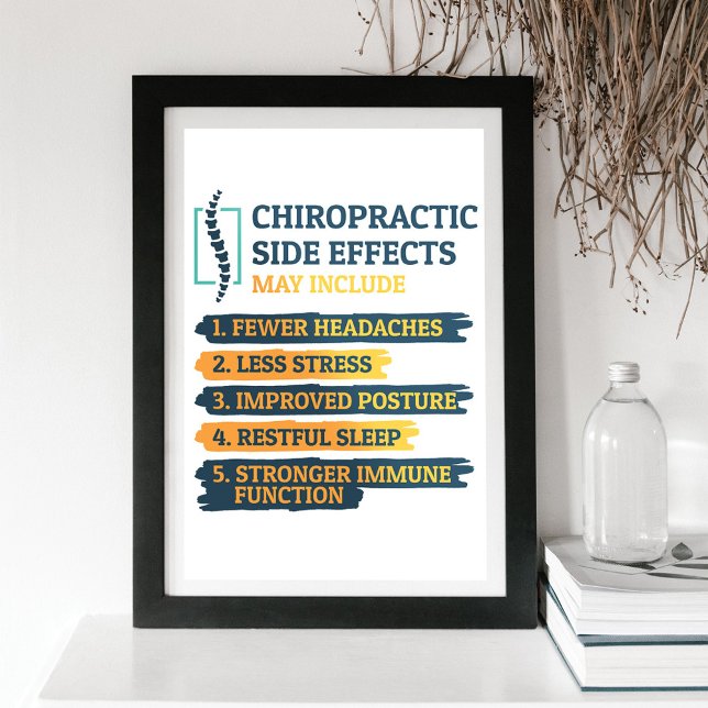 Chiropraktiska biverkningar Funny Chiroprator Gag Poster (Skapare uppladdad)