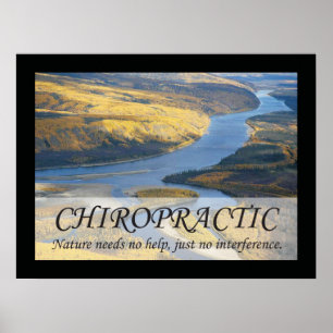Chiropraktiska citat och Ord Nature Poster
