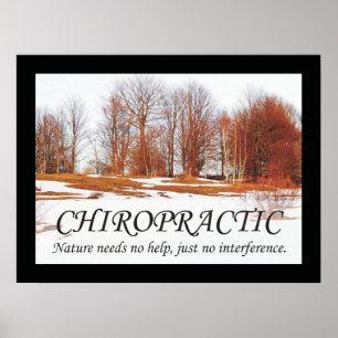 Chiropraktiska citat och Ord Nature Poster