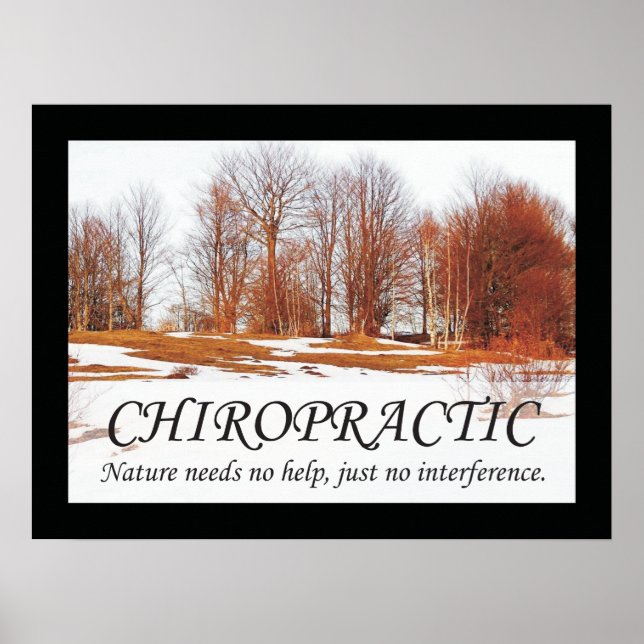 Chiropraktiska citat och Ord Nature Poster (Framsidan)