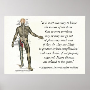 Chiropraktiska hälsocitat och Ord Poster