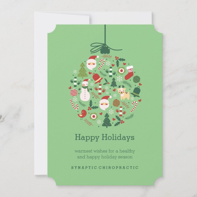 Chiropraktiska julkort för prydnadsblomma (Framsida)