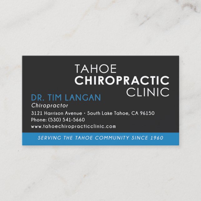 Chiropraktor-Affärskort - Anpassningsbar TL Visitkort (Framsida)