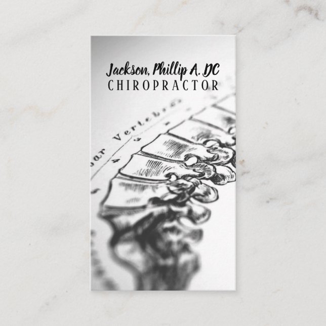 Chiropraktor Chiropraktic Clinic Therapy Massage Visitkort (Framsida)