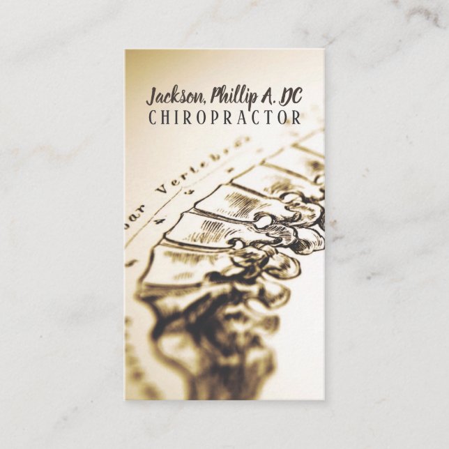 Chiropraktor Chiropraktic Clinic Therapy Massage Visitkort (Framsida)