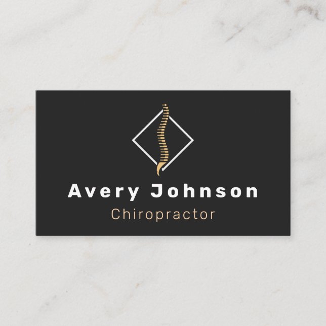 Chiropraktor Chiropraktic Elegant Rin Visitkort (Framsida)