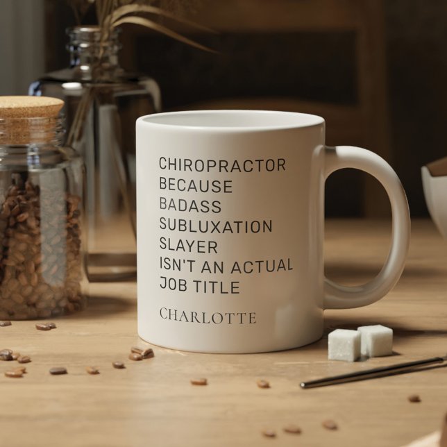 Chiropraktor för att subluxering är födelsedag jumbo mugg (Skapare uppladdad)