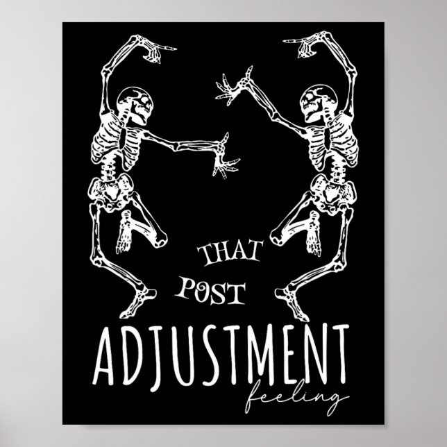 Chiropraktor som dansar Skeleton som postjusterar Poster (Framsidan)